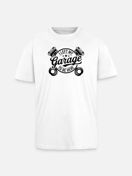 Devis mécanicien j’ai quitté mon garage - T-shirt unisexe oversize épais - blanc