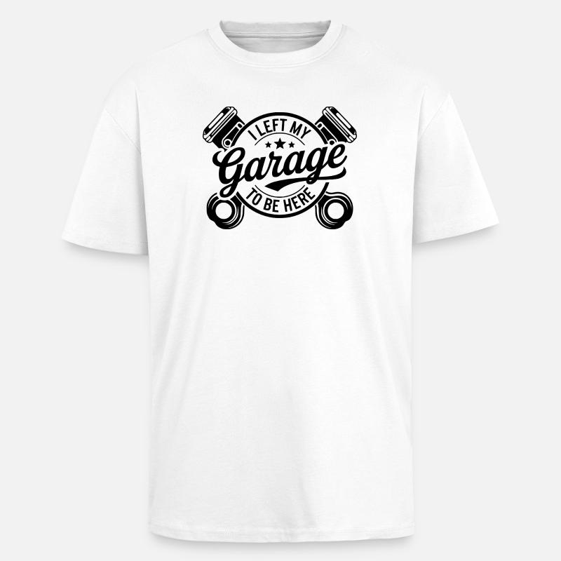 Devis mécanicien j’ai quitté mon garage - T-shirt unisexe oversize épais - blanc
