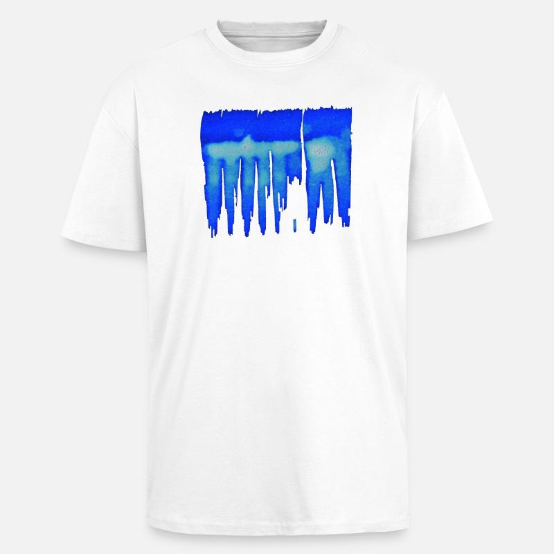 Abstrakt - Blauer Hintergrund - Oversized Heavyweight Unisex T-Shirt - Weiß
