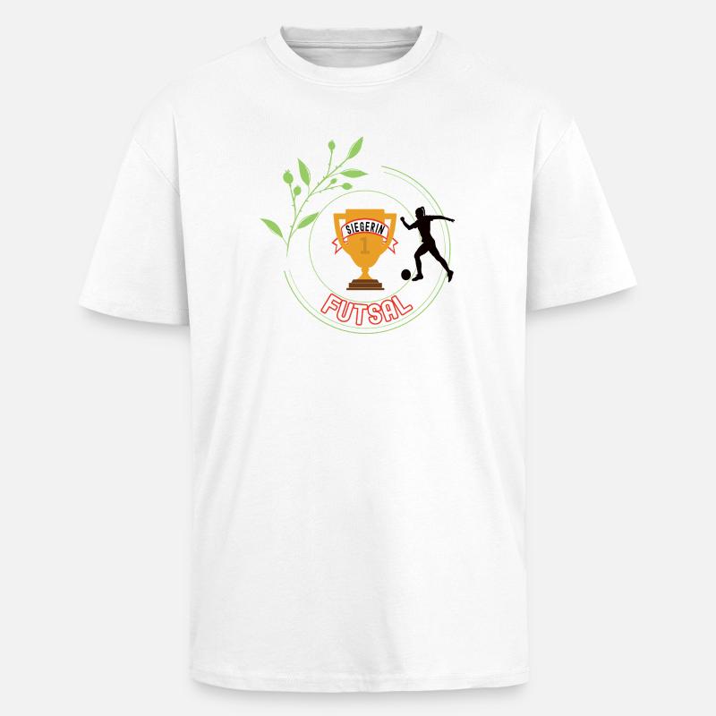 Futsal Siegerin Gewinner Turnier Meisterschaft - Oversized Heavyweight Unisex T-Shirt - Weiß