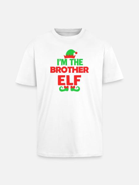 Im the Brother Elf - Unisex Oversized Heavyweight T-shirt - white