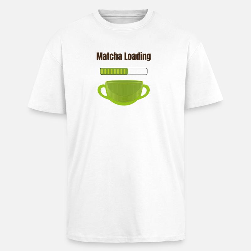 Matcha Loading - Unisex Oversized Heavyweight T-shirt - white