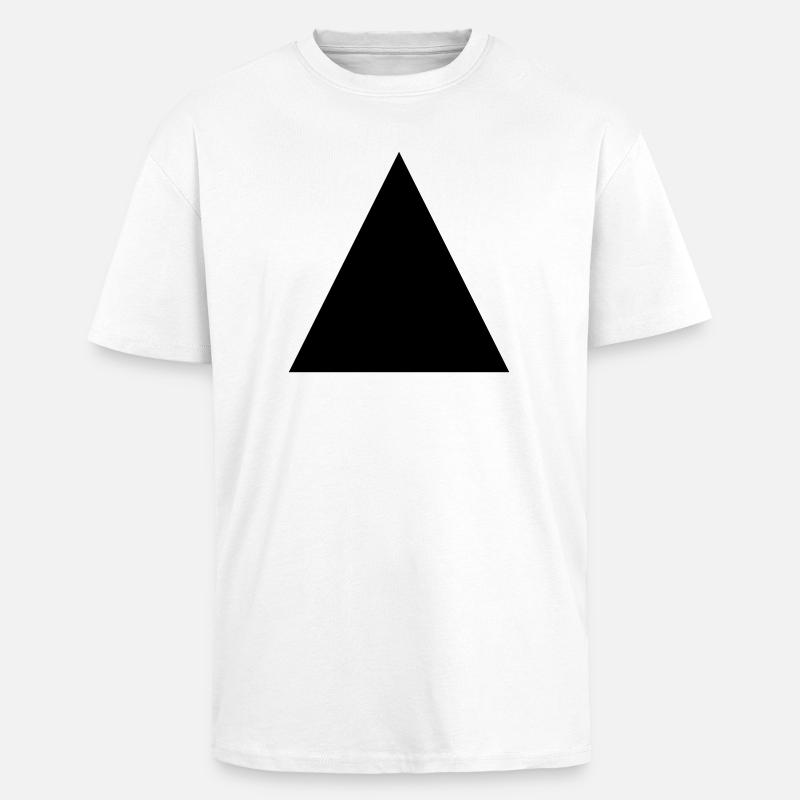 Triangle - T-shirt unisexe oversize épais - blanc