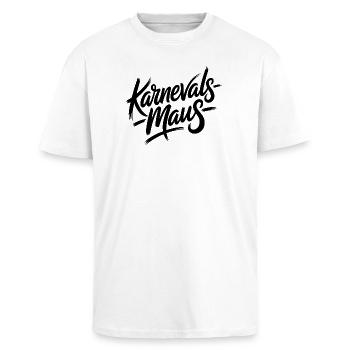 Karnevalsmaus Karneval Köln Kölner Karnevals Maus - Oversized Heavyweight Unisex T-Shirt - Weiß - Vorne - Alina (178cm) & Michal (187cm)