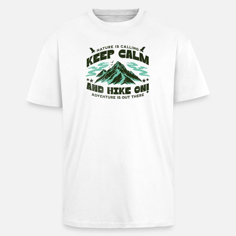 Restez calme et continuez à marcher - T-shirt unisexe oversize épais - blanc