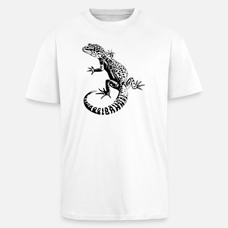 Leopardgecko - Unisex Oversized Heavyweight T-shirt - white
