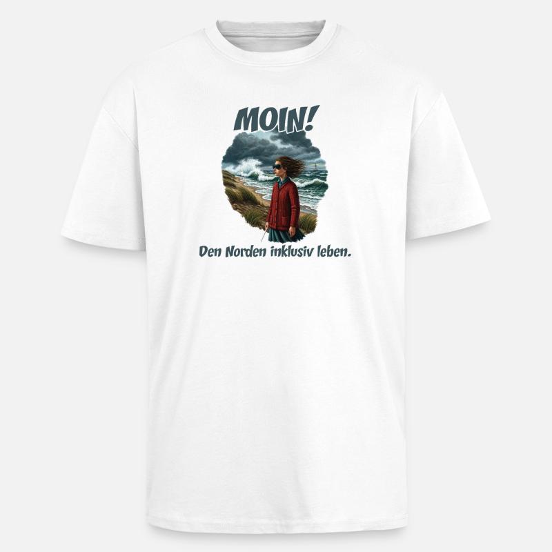 Moin y compris vent côtier - T-shirt unisexe oversize épais - blanc