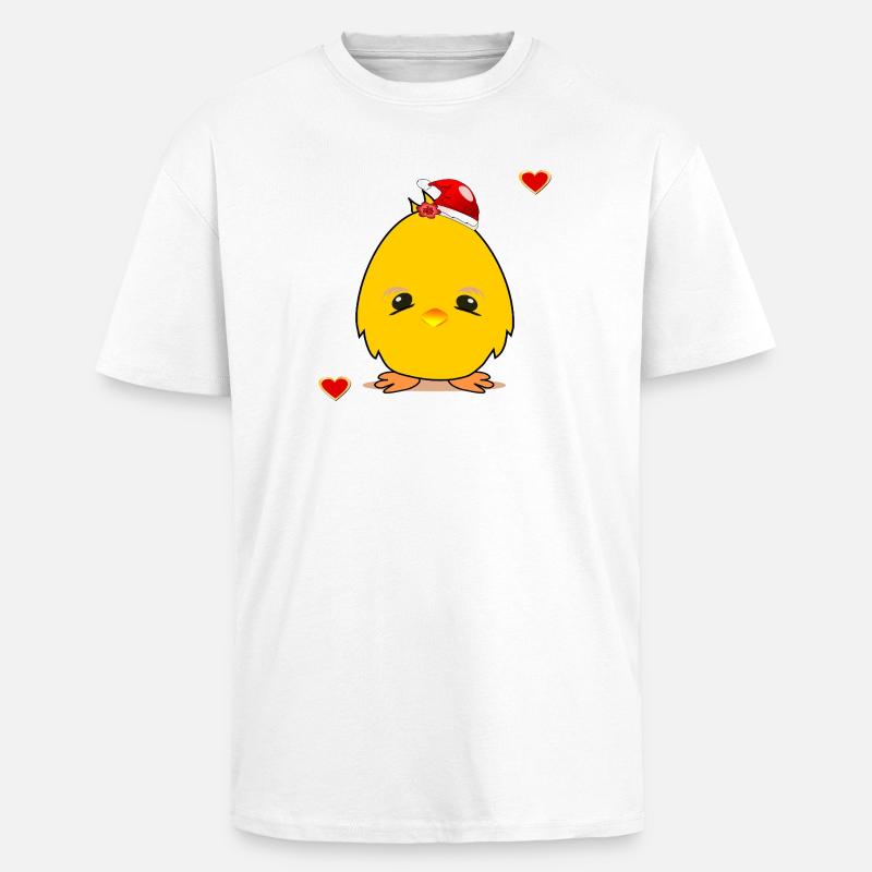 Weihnachtsküken Weihnachten Herz - Oversized Heavyweight Unisex T-Shirt - Weiß