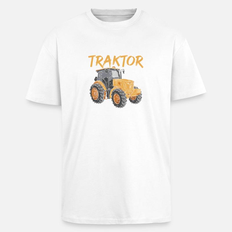 Landwirt Bauernhof Farmer Bauer Traktor - Oversized Heavyweight Unisex T-Shirt - Weiß