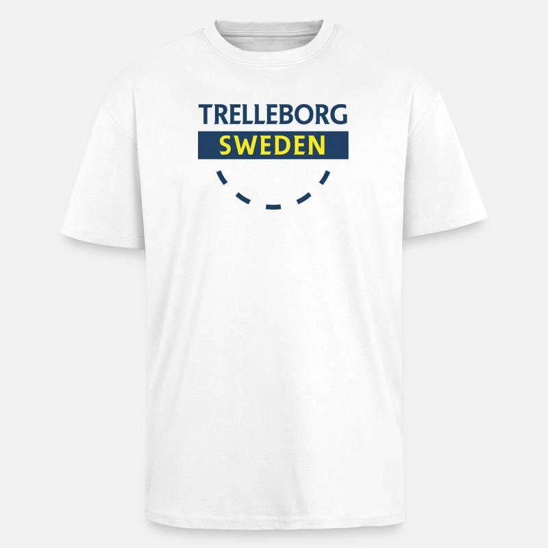 Trelleborg Schweden Logo Bogen - Oversized Heavyweight Unisex T-Shirt - Weiß