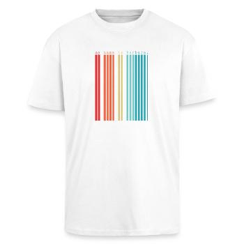 Mein Name ist Barbara - Oversized Heavyweight Unisex T-Shirt - Weiß - Vorne - Alina (178cm) & Michal (187cm)