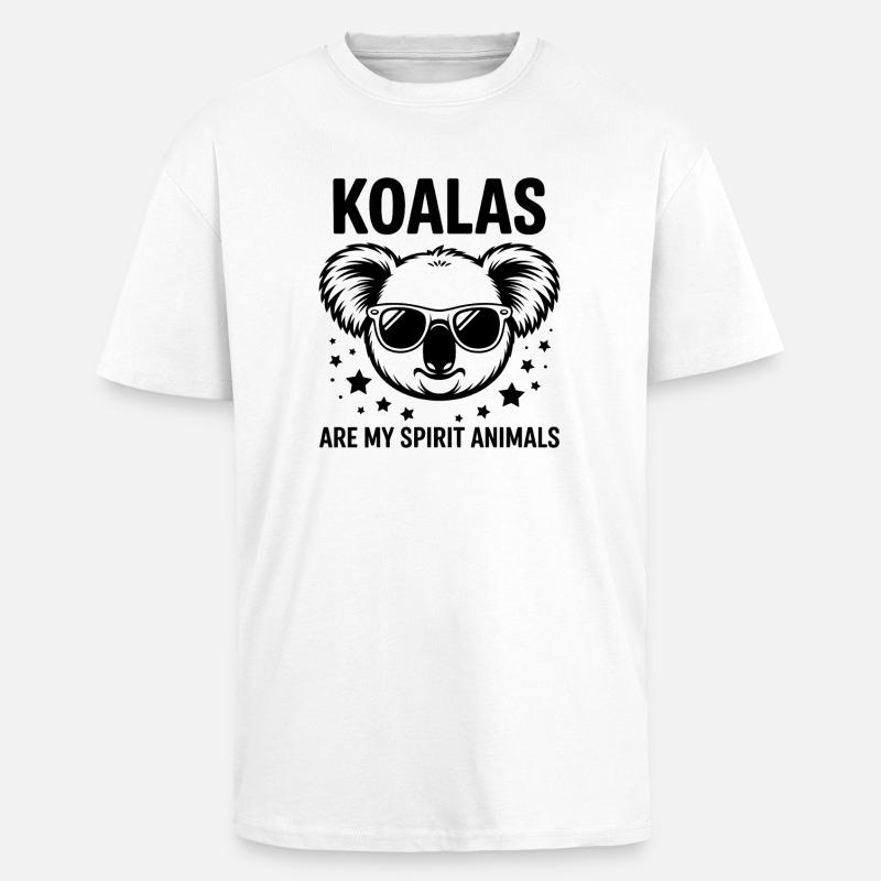 Koala Spruch Koalas Lustiges Koala Geschenk - Oversized Heavyweight Unisex T-Shirt - Weiß