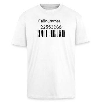 Numéro de dossier - T-shirt unisexe oversize épais - blanc - Devant - Alina (178cm) & Michal (187cm)