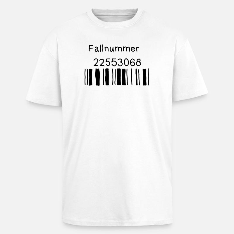 Fallnummer - Oversized Heavyweight Unisex T-Shirt - Weiß