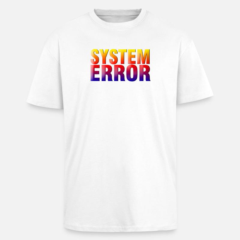 Gradient d’erreur système - T-shirt unisexe oversize épais - blanc