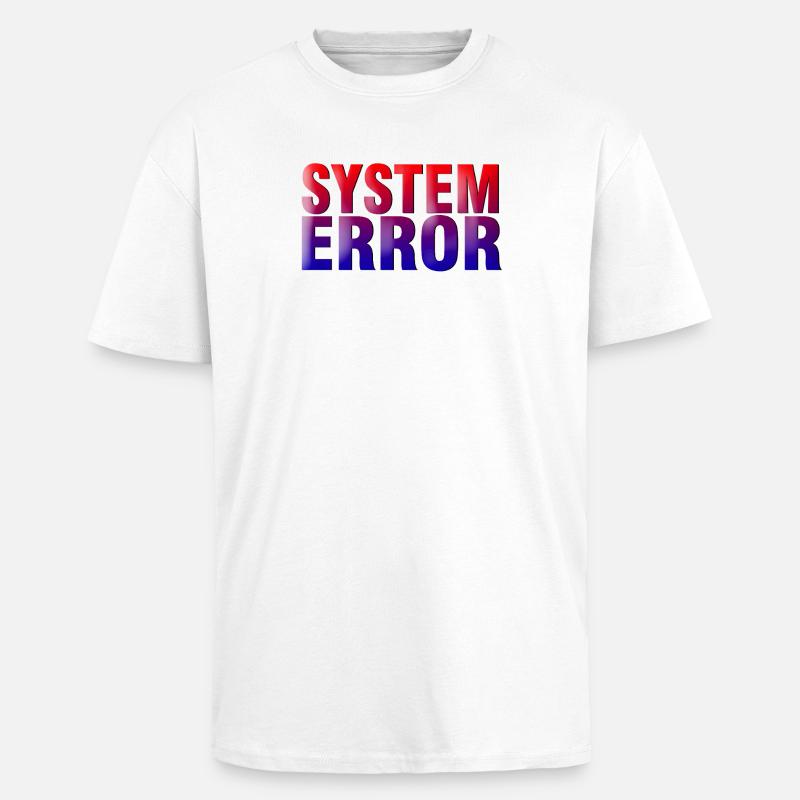 Systemfehler Gradient Typo - Oversized Heavyweight Unisex T-Shirt - Weiß