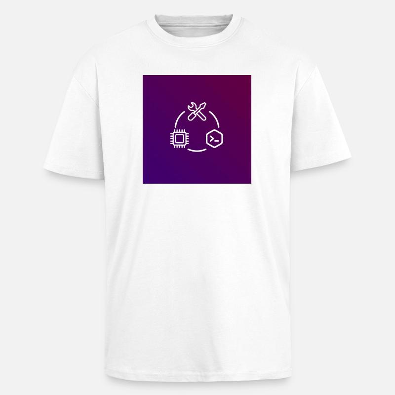 TechKreis Chip Code Werkzeug - Oversized Heavyweight Unisex T-Shirt - Weiß