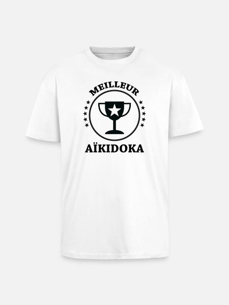 Best Aikido - Aikido - Unisex Oversized Heavyweight T-shirt - white
