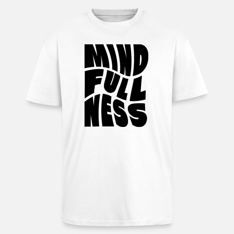 Conception de logo Mindfullness - T-shirt unisexe oversize épais - blanc
