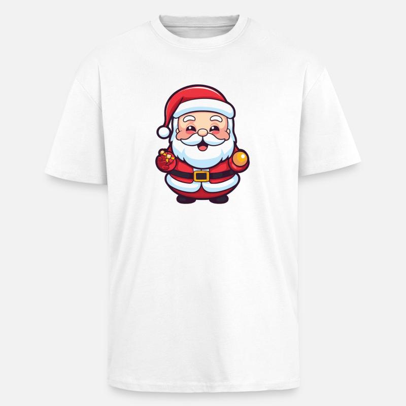 Weihnachtsmann Comic Weihnachten - Oversized Heavyweight Unisex T-Shirt - Weiß