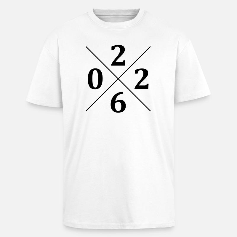 2026 - Unisex Oversized Heavyweight T-shirt - white