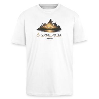 Gift Aigüestortes Estanys Sant Maurici Pyrenees - Oversized Heavyweight Unisex T-Shirt - Weiß - Vorne - Alina (178cm) & Michal (187cm)