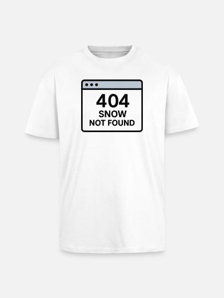 404 Snow not found - Unisex Oversized Heavyweight T-shirt - white