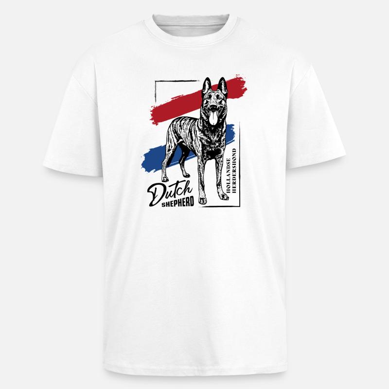 Dutch Shepherd – Dutchie - Oversized Heavyweight Unisex T-Shirt - Weiß