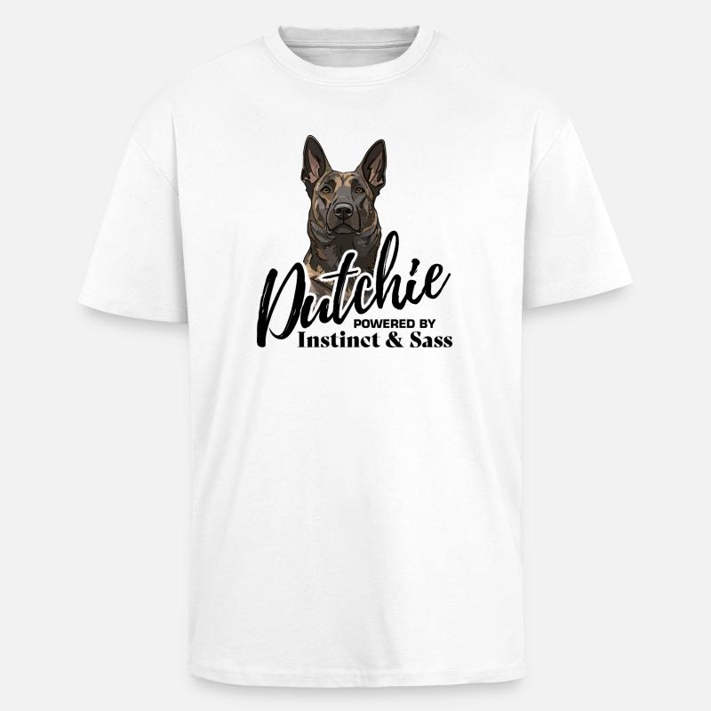 Dutch Shepherd – Dutchie - Oversized Heavyweight Unisex T-Shirt - Weiß