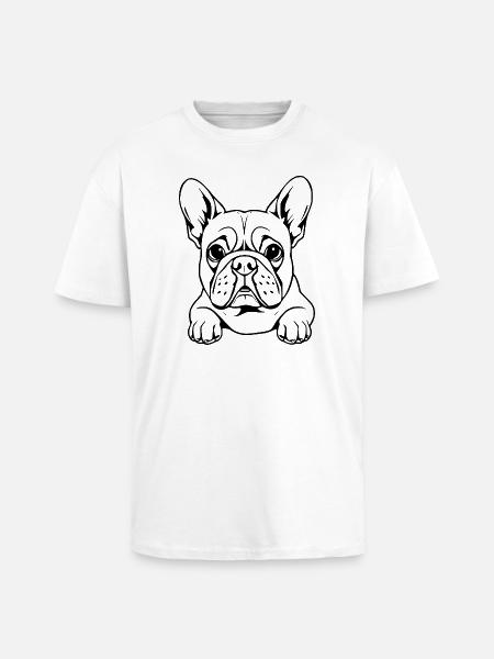 French Bulldog Gift Christmas - Unisex Oversized Heavyweight T-shirt - white