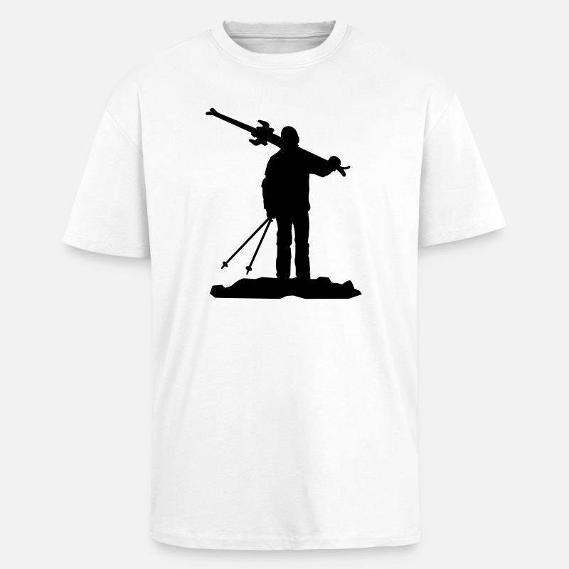 Ski - Oversized Heavyweight Unisex T-Shirt - Weiß