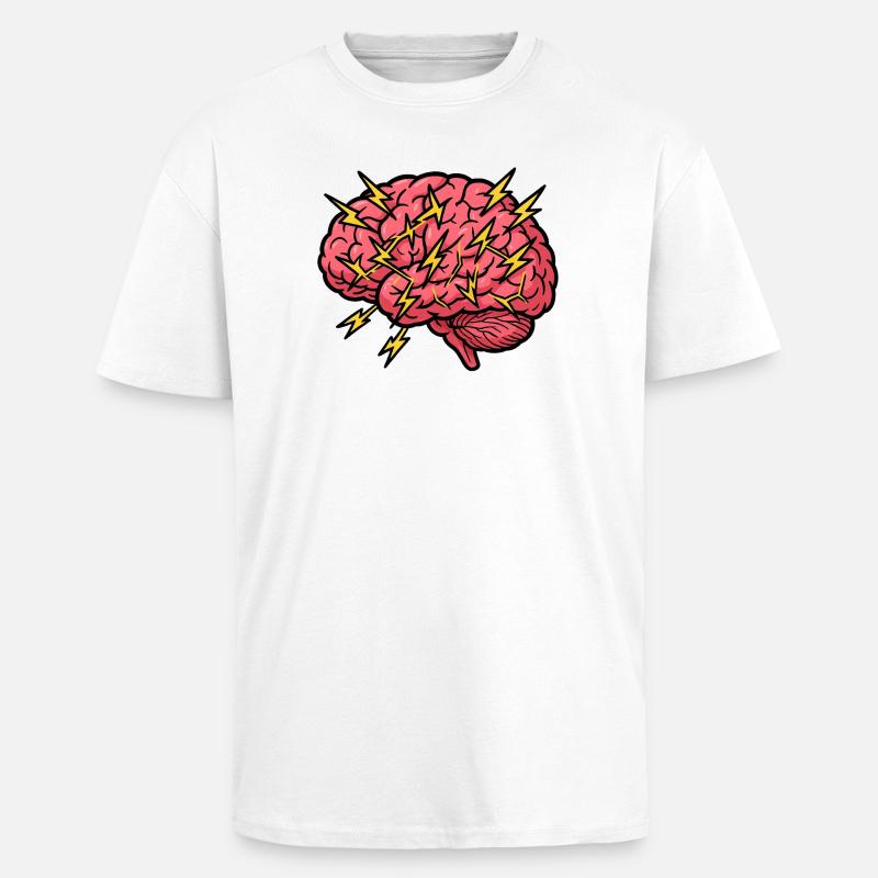 Blitzbrain Pop Art - Unisex Oversized Heavyweight T-shirt - white