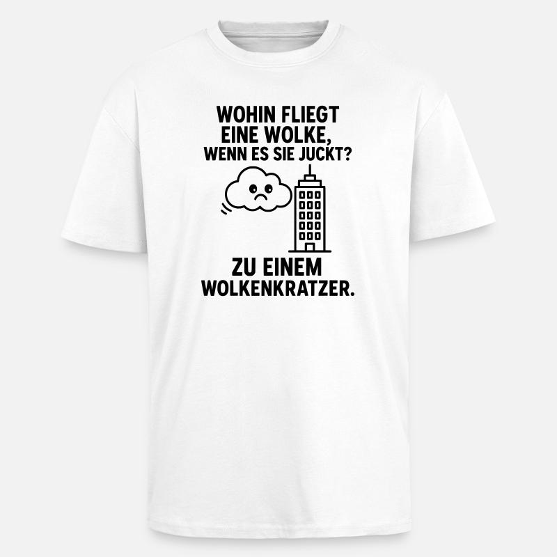 Cloud scratch children's joke - Unisex Oversized Heavyweight T-shirt - white