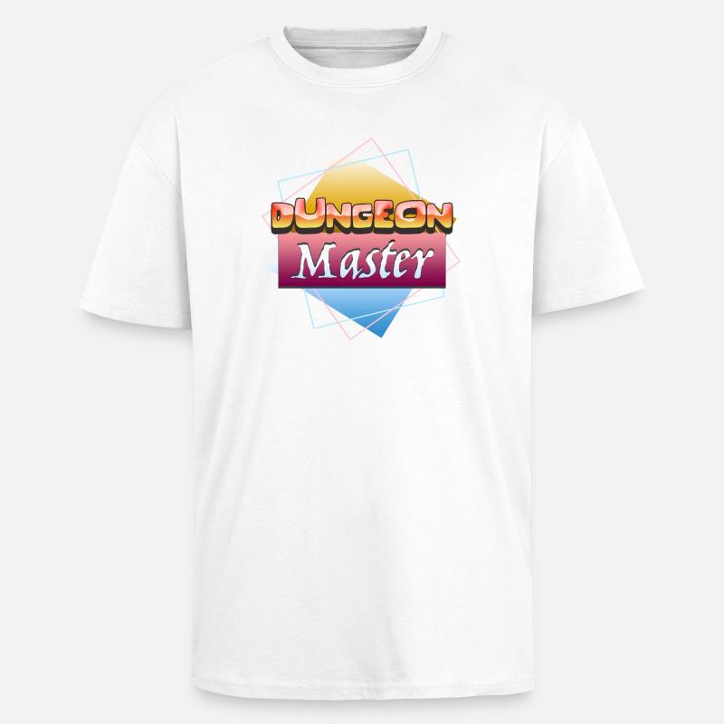Retro Dungeon Masters Game Design Master - Unisex Oversized Heavyweight T-shirt - white
