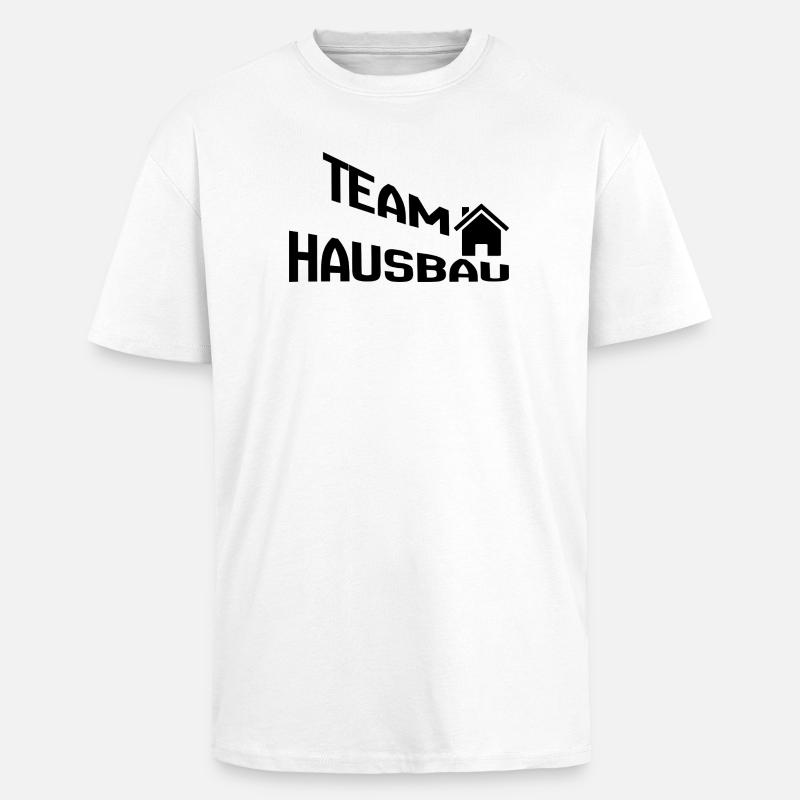 Construction de maisons d’équipe - T-shirt unisexe oversize épais - blanc