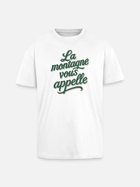 Die Berge rufen! - Oversized Heavyweight Unisex T-Shirt - Weiß