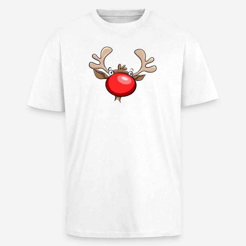 die große rote Nase - Oversized Heavyweight Unisex T-Shirt - Weiß
