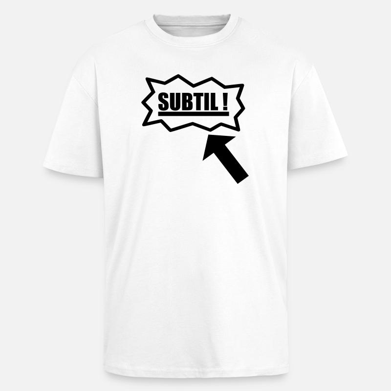 Subtil - Oversized Heavyweight Unisex T-Shirt - Weiß