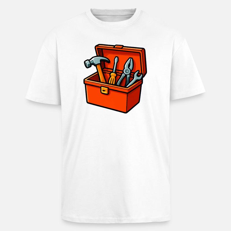Toolbox - T-shirt unisexe oversize épais - blanc