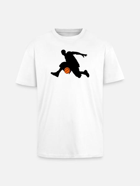 Basket-ball - T-shirt unisexe oversize épais - blanc