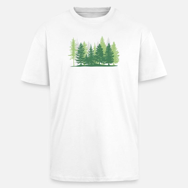 Waldbaumgrün - Oversized Heavyweight Unisex T-Shirt - Weiß