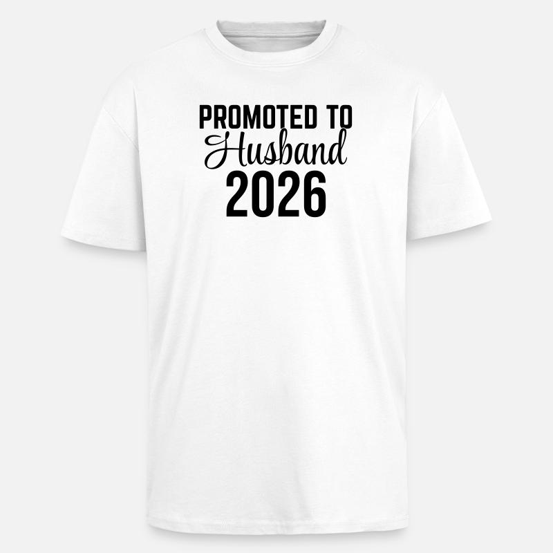 Forfremmet til ægtemand 2026 – Ehemann Design - Unisex oversized heavyweight t-shirt - hvid