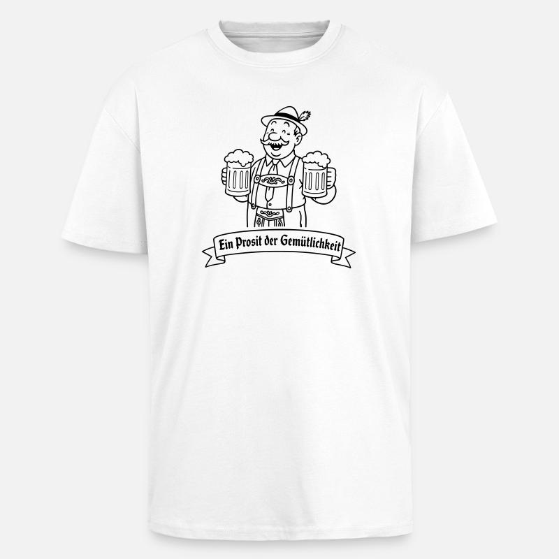 Herr Bier - Ein Prosit der Gemütlichkeit - Unisex Oversized Heavyweight T-shirt - white