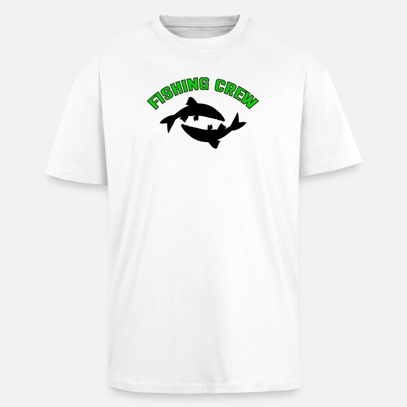 Fisch Crew - Oversized Heavyweight Unisex T-Shirt - Weiß