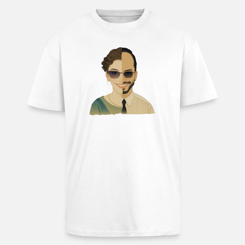 WIR SIND EINS – nette Menschen - Oversized Heavyweight Unisex T-Shirt - Weiß