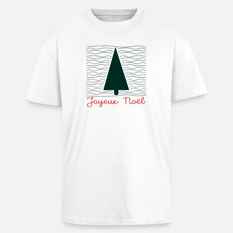 Weihnachtsbaum – Minimalistisch - Oversized Heavyweight Unisex T-Shirt - Weiß