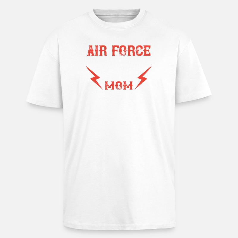 Maman de l’Armée de l’air - T-shirt unisexe oversize épais - blanc