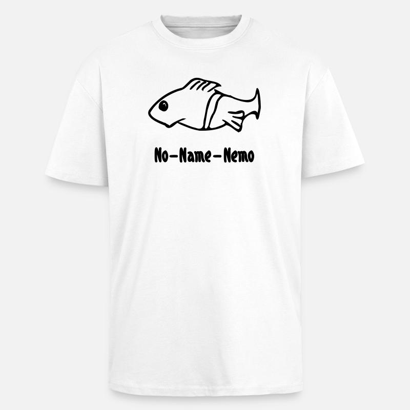 Poisson sans nom - T-shirt unisexe oversize épais - blanc