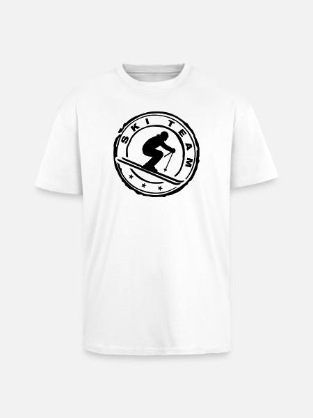 Ski Team Ski Sport - Unisex Oversized Heavyweight T-shirt - white