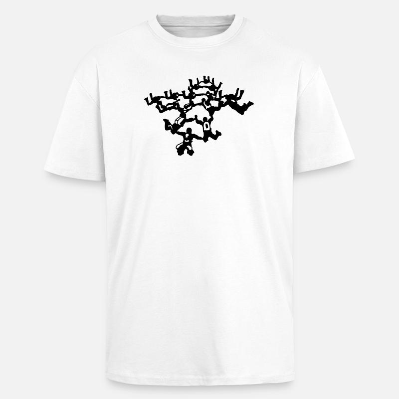 Parachuting - Unisex Oversized Heavyweight T-shirt - white